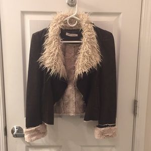 Mongolian Faux Fur cropped jacket